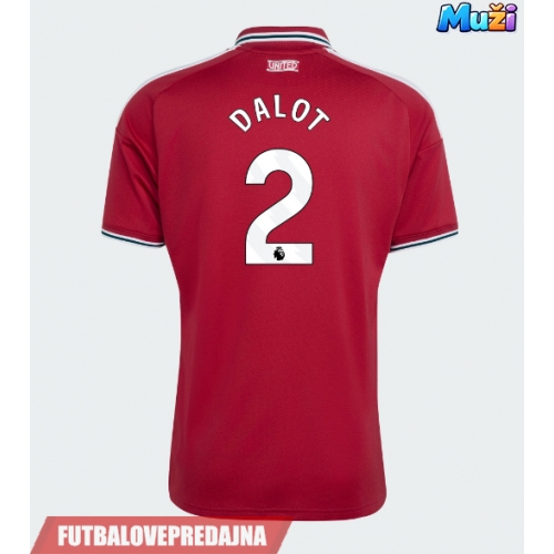Lacne Muži Futbalové dres Manchester United Diogo Dalot #2 2026-27 Krátky Rukáv - Domáci